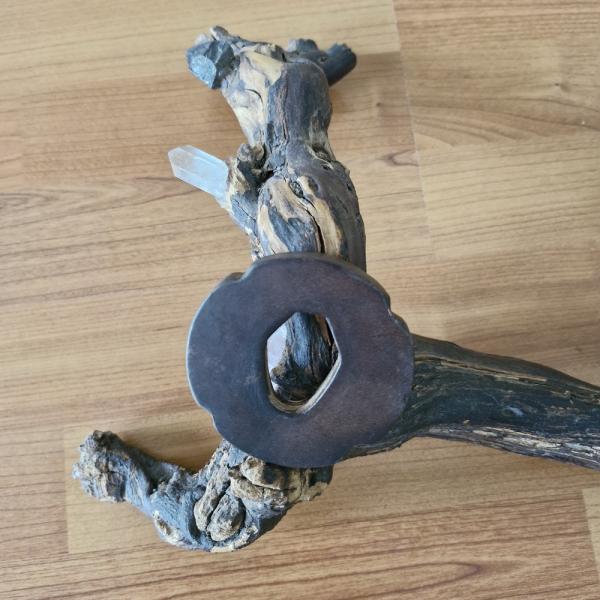 Bokken Tsuba aus Leder  - Braun ➤ www.bokken-shop.de. Passend für Bokken Aikido, Bujinkan, Battojutsu, Iaido, Kendo. Dein Budo-Fachhändler!